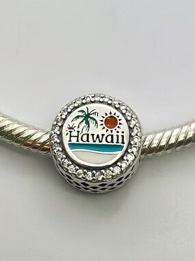 Pandora Hawaii Beach Moment Travel Exclusive Dangle Charm Pendant, S925 Sterling